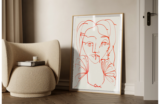 orginal artwork by lilo on. paper nobodys fool orange acrylic on arches paper