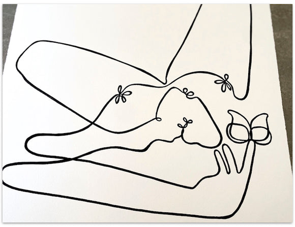 lilo on paper love original art butterfly