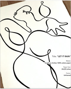 Lilo on Paper art let it rain acrylic on cotton paper arches artist muralist i like big butts and i cannot lie california living interior design ideas bravo tv elle decor 